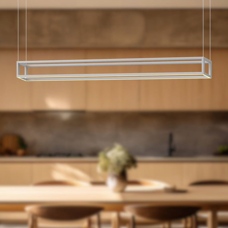 Plaza 60" Linear Pendant in White