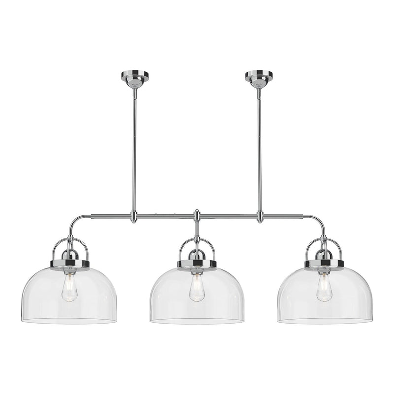 Lancaster 55" 3-Light Linear Pendant in Chrome