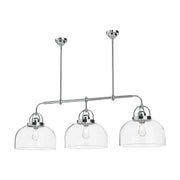 Lancaster 55" 3-Light Linear Pendant in Chrome