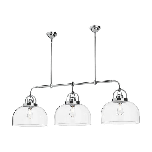 Lancaster 55" 3-Light Linear Pendant in Chrome