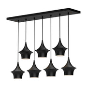 Emiko 36" 7-Light Linear Pendant in Matte Black