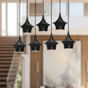 Emiko 36" 7-Light Linear Pendant in Matte Black
