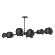 Willow 48" 8-Light Metal Shade Linear Chandelier in Matte Black