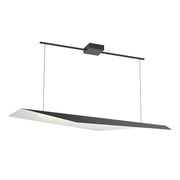 Taro 48" Linear Pendant in Black/White