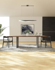 Taro 48" Linear Pendant in Black/White