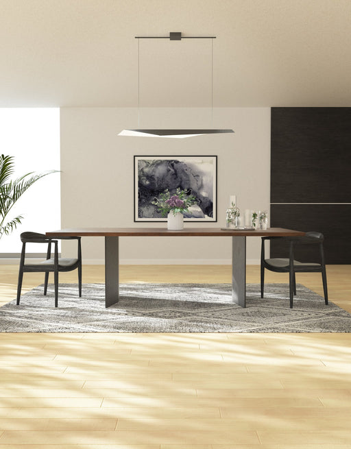 Taro 48" Linear Pendant in Black/White