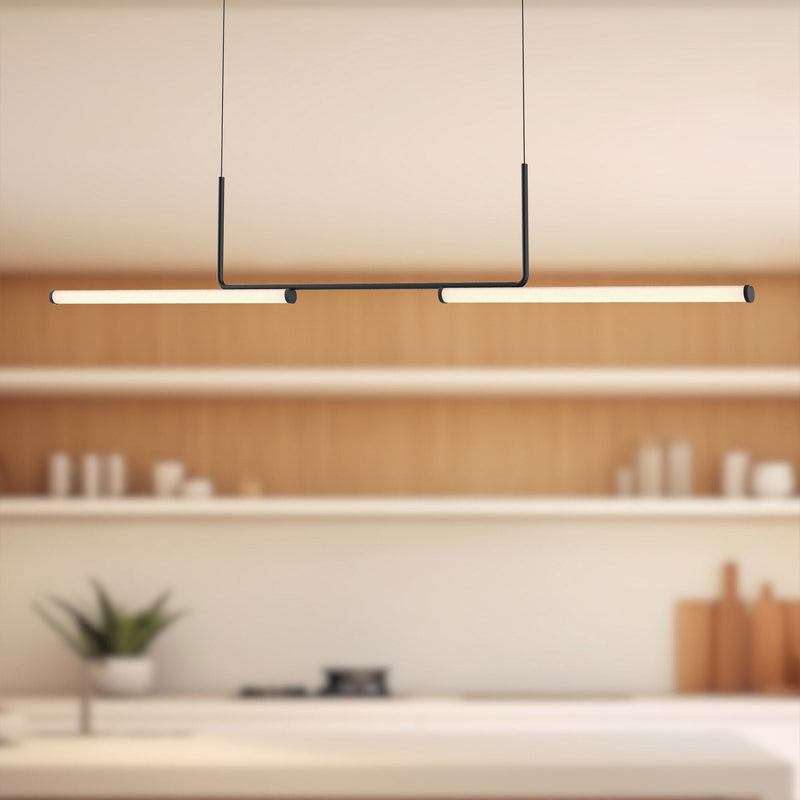 Vesper 73" Linear Pendant in Black