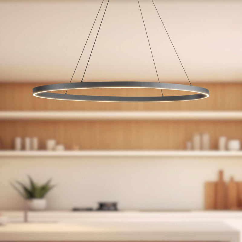 Ovale 40" Linear Pendant in Black