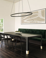 Ovale 53" Linear Pendant in Black