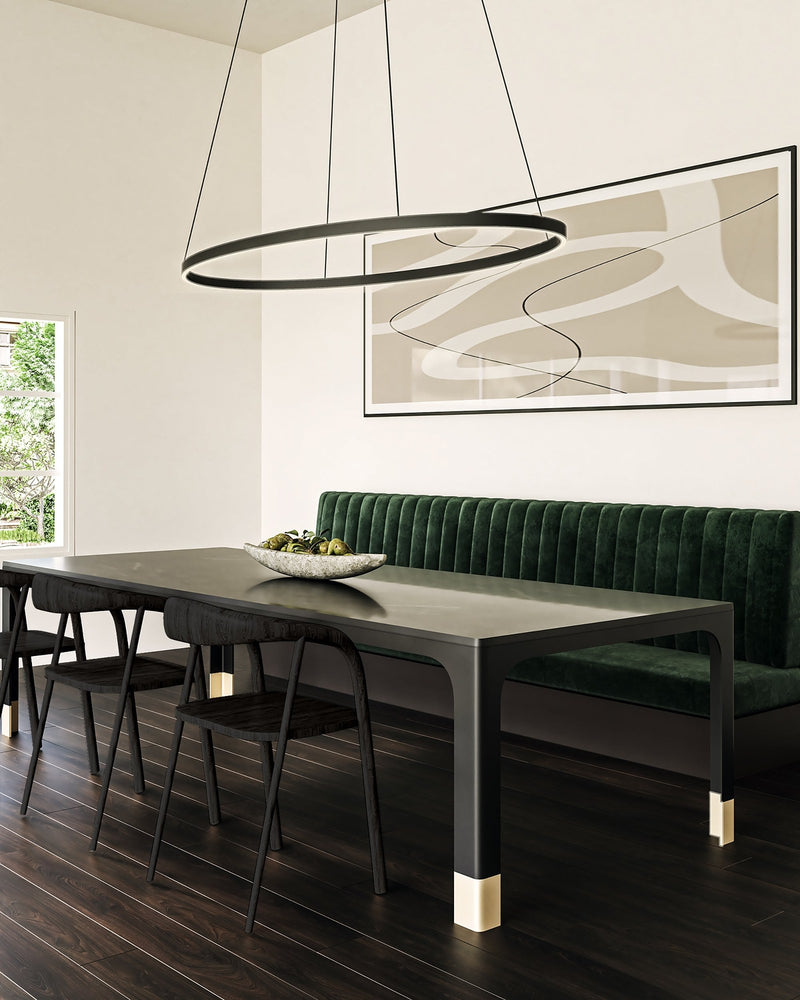 Ovale 53" Linear Pendant in Black