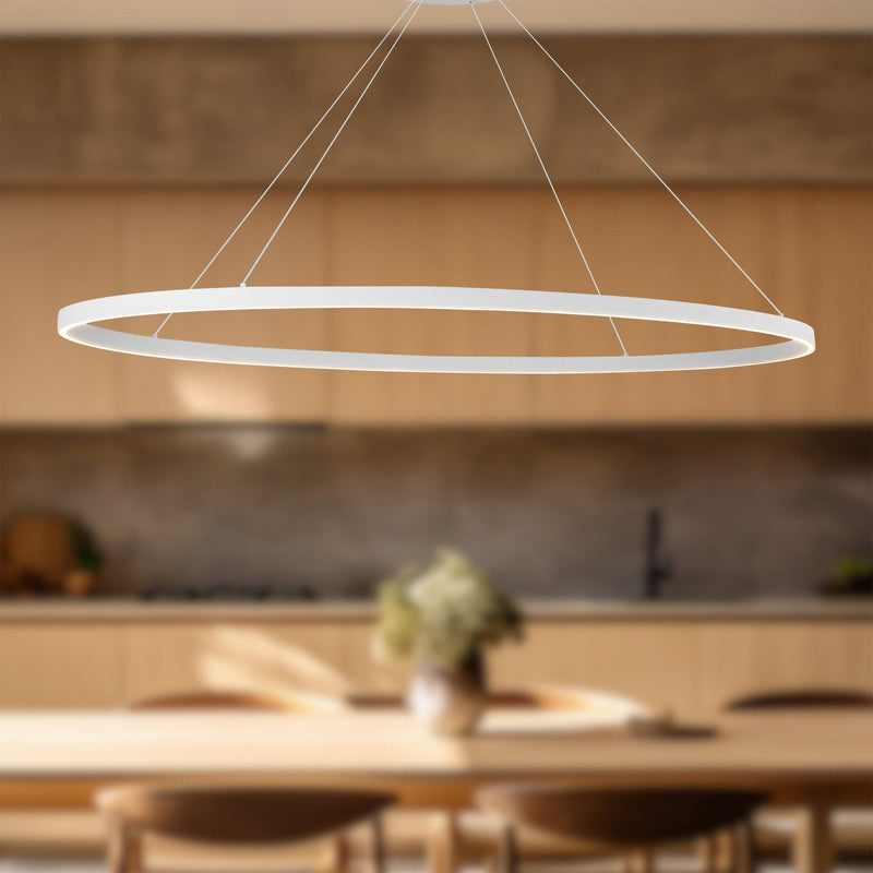 Ovale 53" Linear Pendant in White
