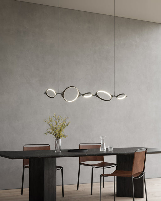 Serif 57" Linear Pendant in Black