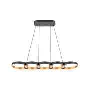 Maestro 38" Linear Pendant in Black/Gold