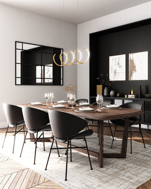 Synergy 42" Linear Pendant in Antique Brass