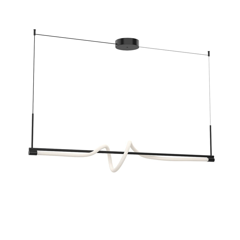 Cursive 54" Linear Pendant in Black