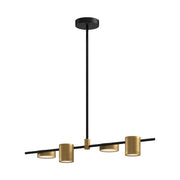 Jayden 40" Linear Pendant in Black/Brushed Gold