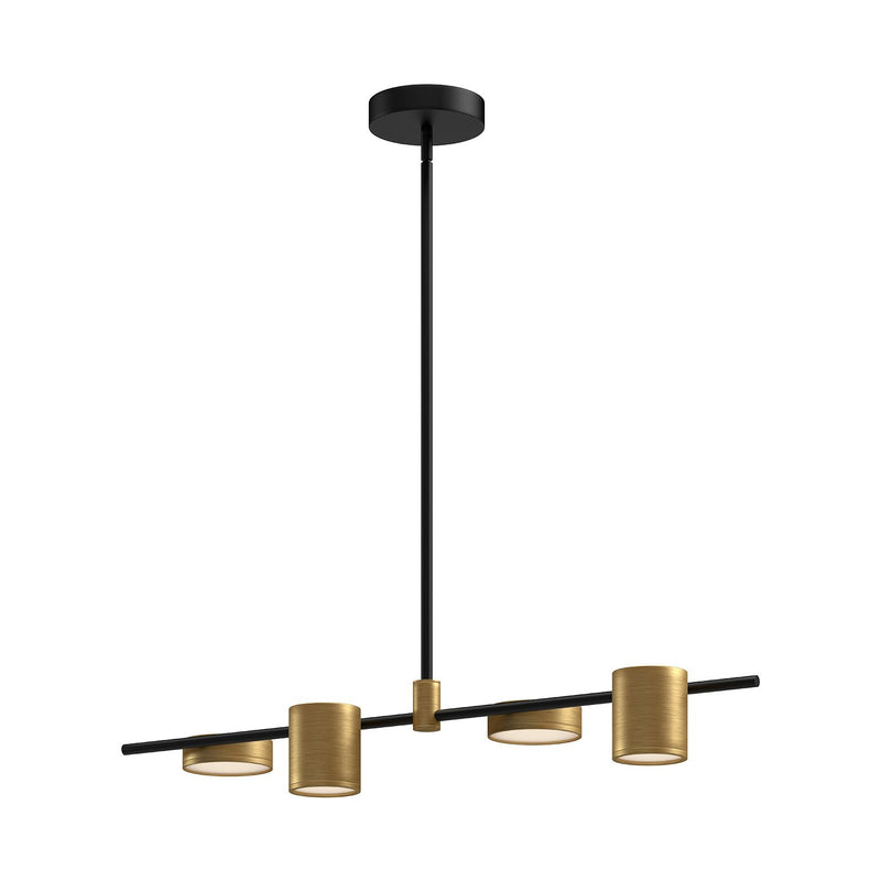 Jayden 40" Linear Pendant in Black/Brushed Gold