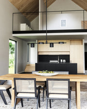Jayden 40" Linear Pendant in Black/Brushed Gold