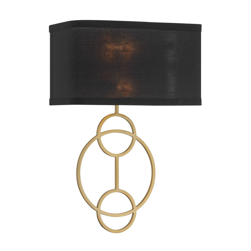 Laurel 2 Light 10" Sconce in Vibrant Gold