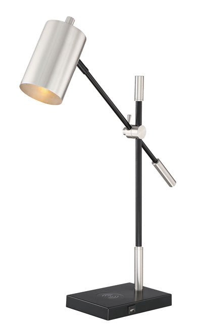 Payne Table Desk Lamp in Brushed Nickel Black - Lamps Expo
