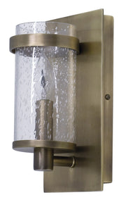 Lake Shore Seeded Glass Wall Sconce in Antique Brass