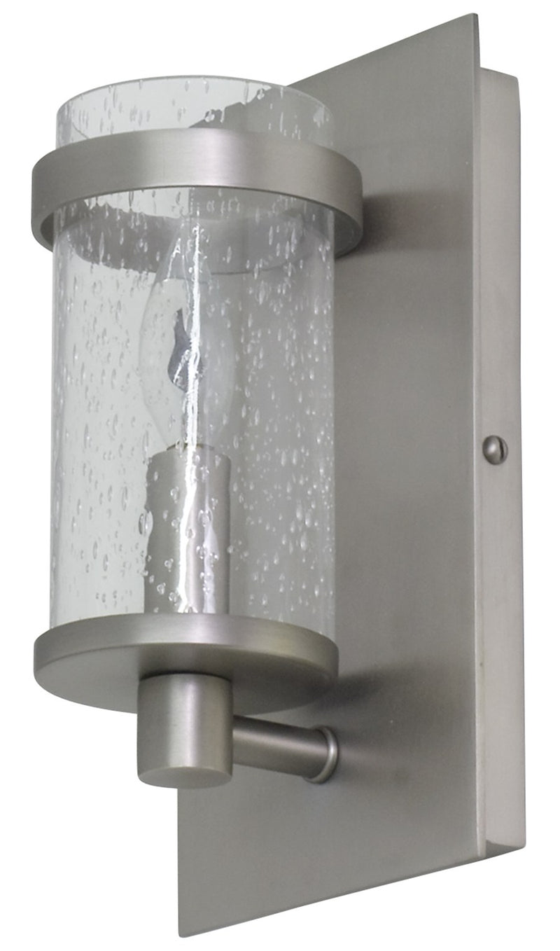 Lake Shore Seeded Glass Wall Sconce in Satin Pewter