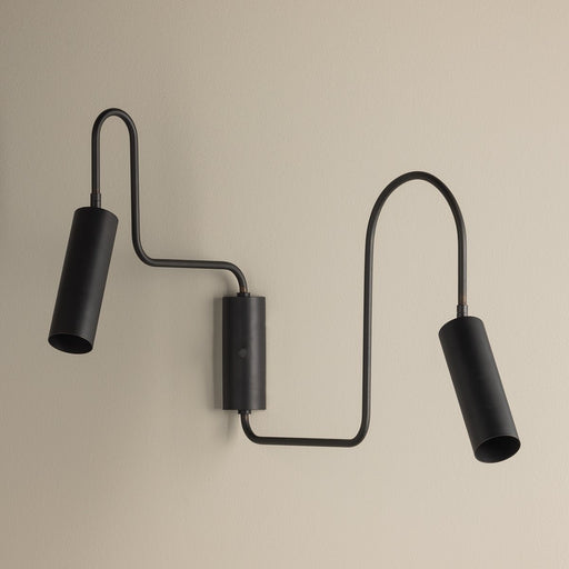 Lark 2-Light Swing Arm Wall Lamp in Bronze