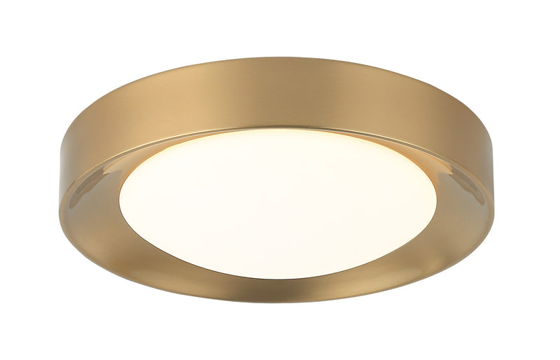 Essene 12" Flush Mount in Aged Gold Brass