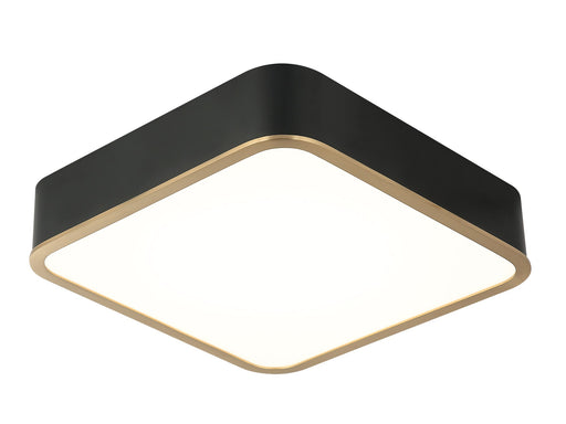 Ainslay 12" Flush Mount in Black / Aged Gold Brass