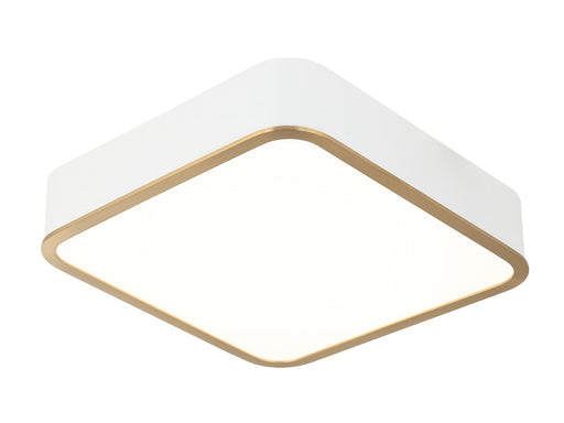 Ainslay 12" Flush Mount in White / Aged Gold Brass