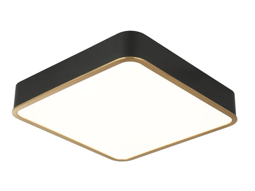 Ainslay 15" Flush Mount in Black / Aged Gold Brass