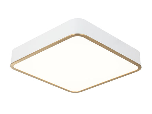 Ainslay 15" Flush Mount in White / Aged Gold Brass