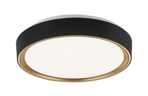 Alamus 15" Flush Mount in Black / Gold