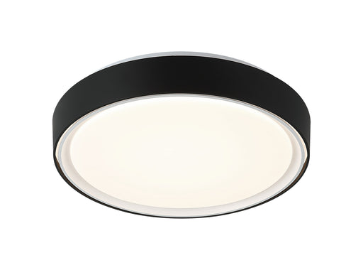 Alamus 15" Flush Mount in Black / White