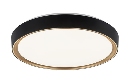 Alamus 19" Flush Mount in Black / Gold