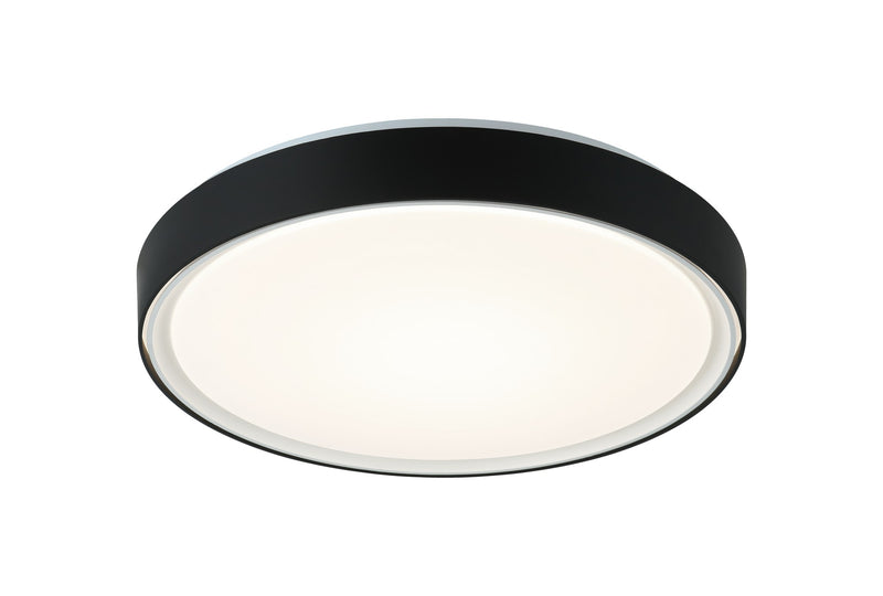 Alamus 19" Flush Mount in Black / White