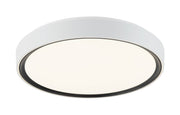Alamus 19" Flush Mount in White / Black