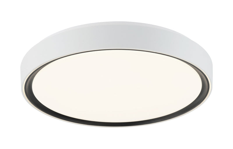 Alamus 19" Flush Mount in White / Black