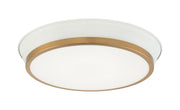 Jaxx 15" Flush Mount in White / Aged Gold Brass