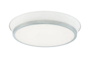 Jaxx 15" Flush Mount in White / Chrome