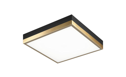 Tux 11" LED Flush Mount in Black / Aged Gold Brass