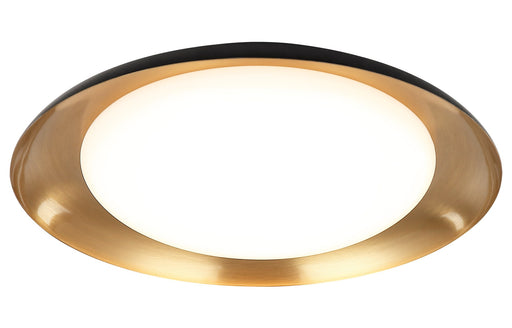 Lalonde 15" LED Flush Mount in Black / Aged Gold Brass