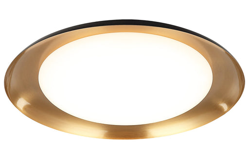 Lalonde 18" LED Flush Mount in Black / Aged Gold Brass