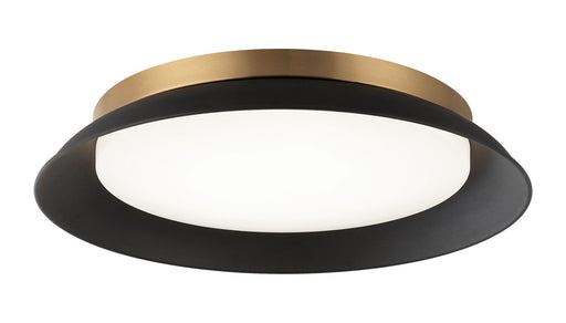 Finley 18" Wall / Ceiling Light in Matte Black / Aged Gold Brass