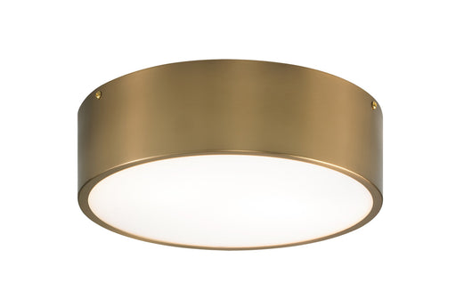 Snare 2-Light Flush Mount in Aged Gold Brass
