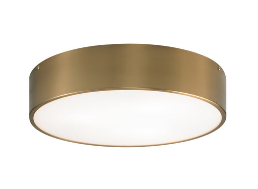 Snare 3-Light Flush Mount in Aged Gold Brass