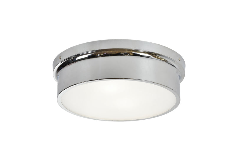 Ciotola 12" 2-Light Flush Mount in Chrome