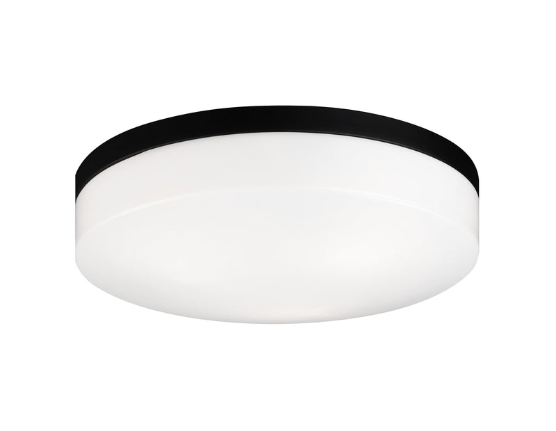 Xenon 3-Light 14" Flush Mount in Black