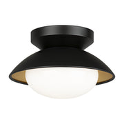 Hatley 8" Semi-Flush Mount in Black