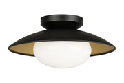 Hatley 12" Semi-Flush Mount in Black